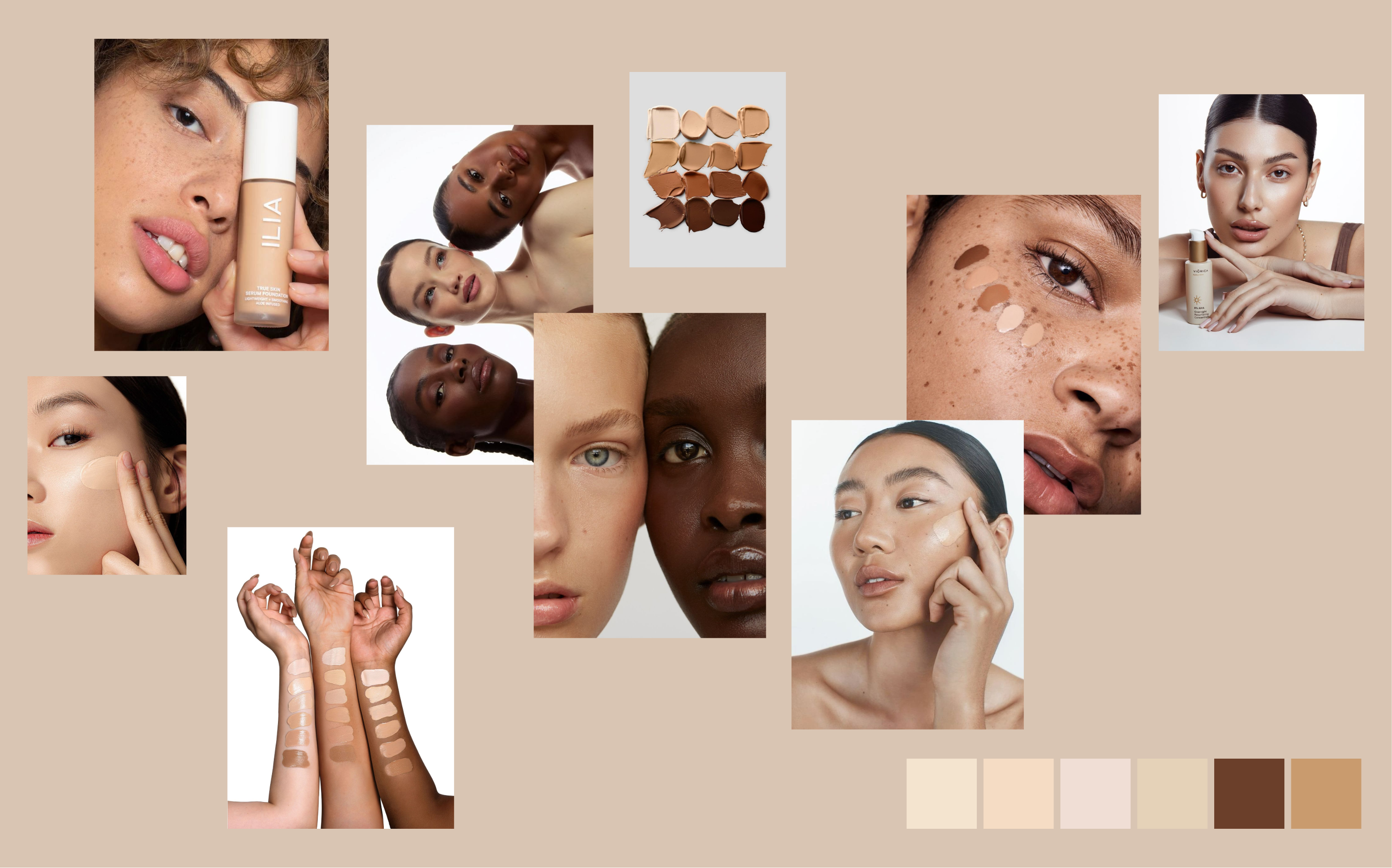 Moodboard Pinterest · références beauté éditoriale